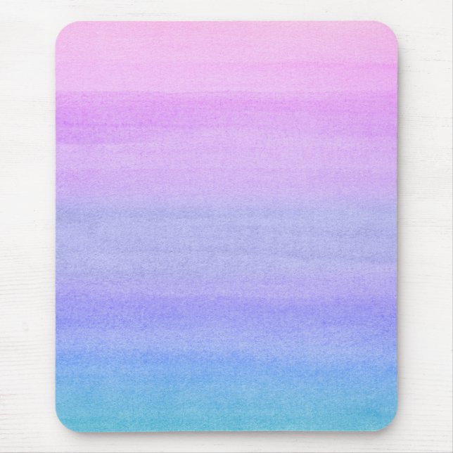 Mousepad Padrão de Aquarela de Ombre Abstrato colorida (Frente)