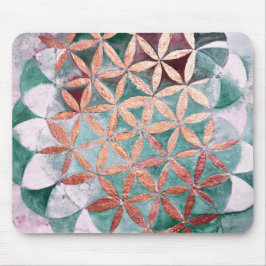 Mousepad Padrão de Aquarela de Pastel Rosa-Rosa-Blush Abstr