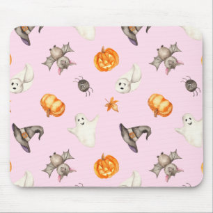 Mousepad Padrão de Aquarela do Chapéu Fantasma do Hallowe