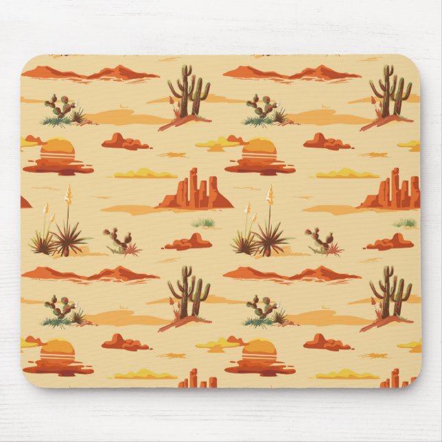 Mousepad Padrão de Arizona de Paisagem do Deserto (Frente)