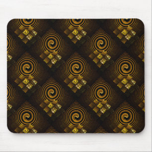 Mousepad Padrão de Arte Abstrata Boho Moderno Elegante Dour