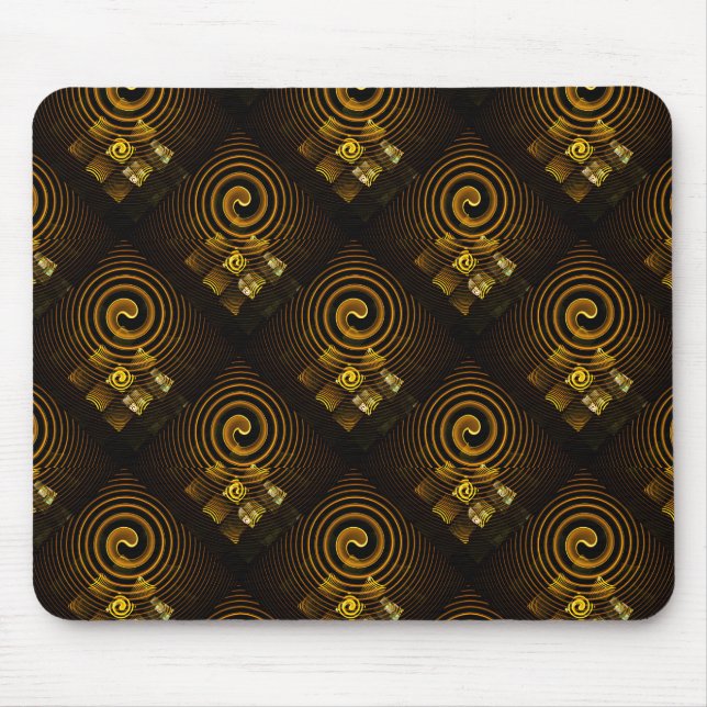Mousepad Padrão de Arte Abstrata Boho Moderno Elegante Dour (Frente)