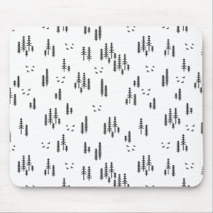 Mousepad Padrão de Arte da Linha da Floresta