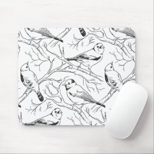 Mousepad Padrão de Arte de Linha de Aves Norte-Americanas M