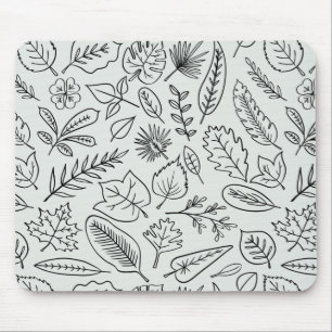 Mousepad Padrão de Arte de Linha de Folga - Mínimo Simple