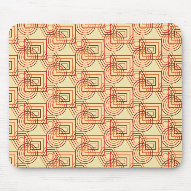 Mousepad Padrão de Arte Moderna abstrato (Frente)