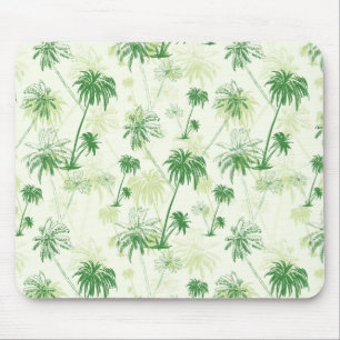 Mousepad Padrão de Árvore de Palma Verde