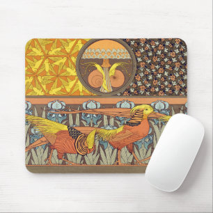 Mousepad Padrão de Ave da Natureza em Arte Nova Francês Ant