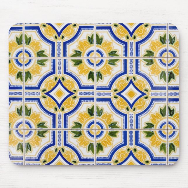 Mousepad Padrão de azulejo brilhante, Portugal (Frente)