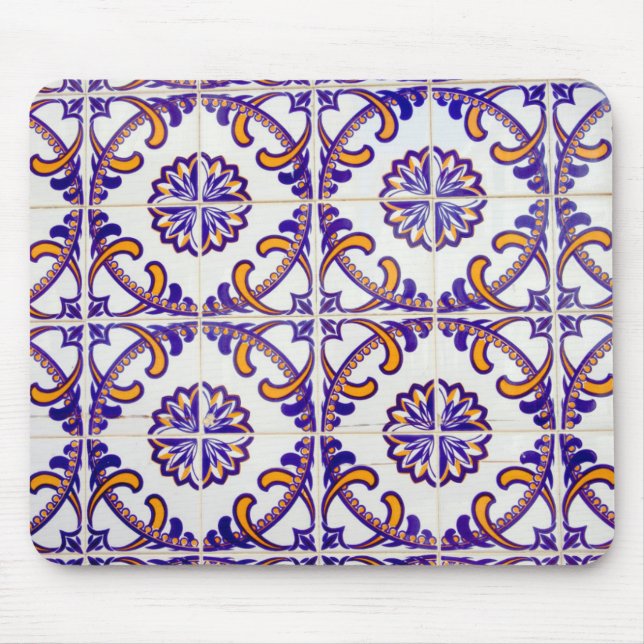 Mousepad Padrão de azulejos close-up, Portugal (Frente)