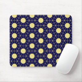 Mousepad Padrão de azulejos geométricos elegantes em azul n