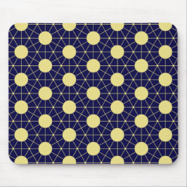 Mousepad Padrão de azulejos geométricos elegantes em azul n