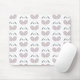 Mousepad Padrão de Badminton do Monograma Personalizado