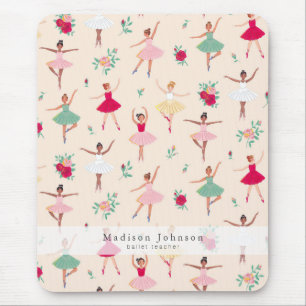 Mousepad Padrão de Bailarinas de Ballet Fofas