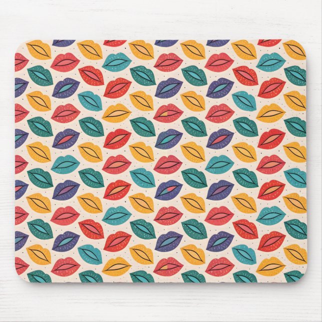 Mousepad Padrão de Beijo (Frente)