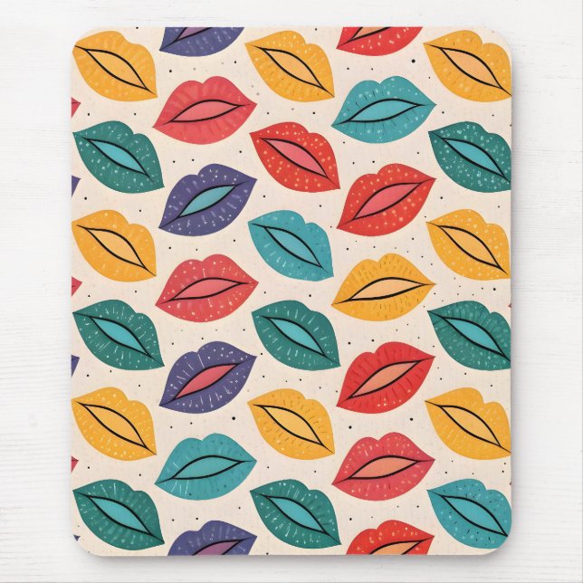 Mousepad Padrão de Beijo (Frente)