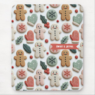 Mousepad Padrão de Biscoito de Natal Fofo