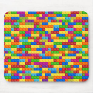 Mousepad Padrão de Bloco de Construção Colorido