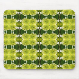 Mousepad Padrão de Blooms de Abstrato Verde Chartreuse