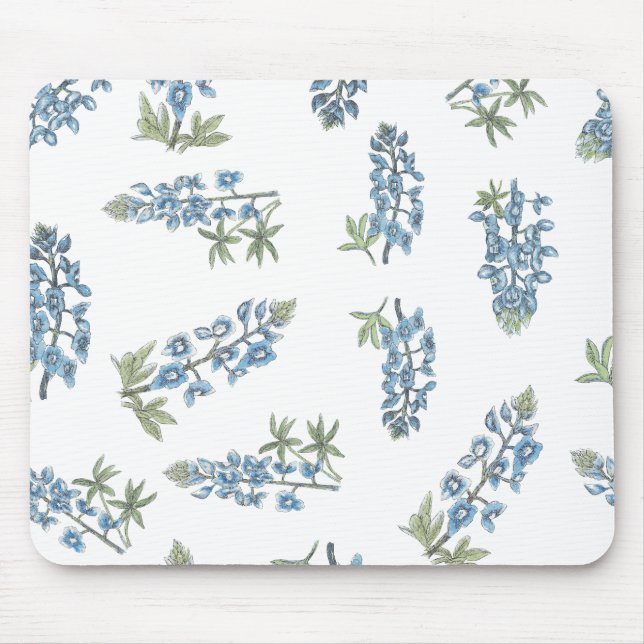 Mousepad Padrão de Bluebonnet (Frente)