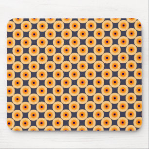Mousepad Padrão de Bolinhas Amarelo Azul Laranja Único