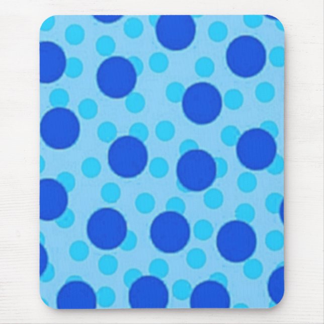 Mousepad Padrão de Bolinhas Azuis (Frente)