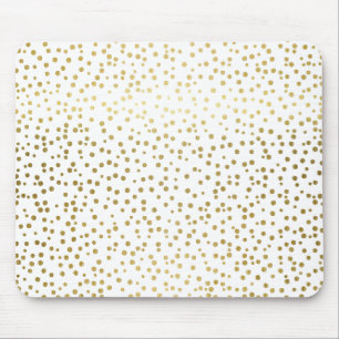 Mousepad Padrão de Bolinhas Faux Gold Foil Confetti