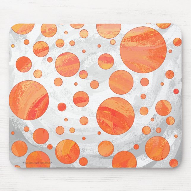 Mousepad Padrão de Bolinhas Orange Lake Fire (Frente)
