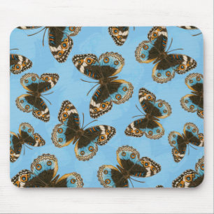 Mousepad Padrão de Borboleta Azul