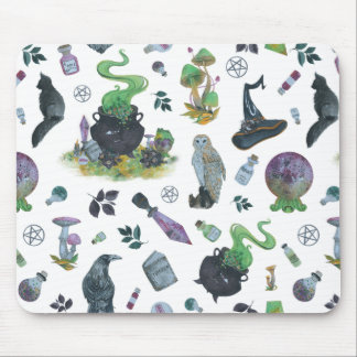 Mousepad Padrão de Bruxa Spooky