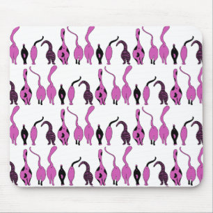 Mousepad Padrão de Bumbuns de Gato Roxo