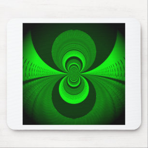 Mousepad Padrão de Caleidoscópio Verde Brilhante abstrato