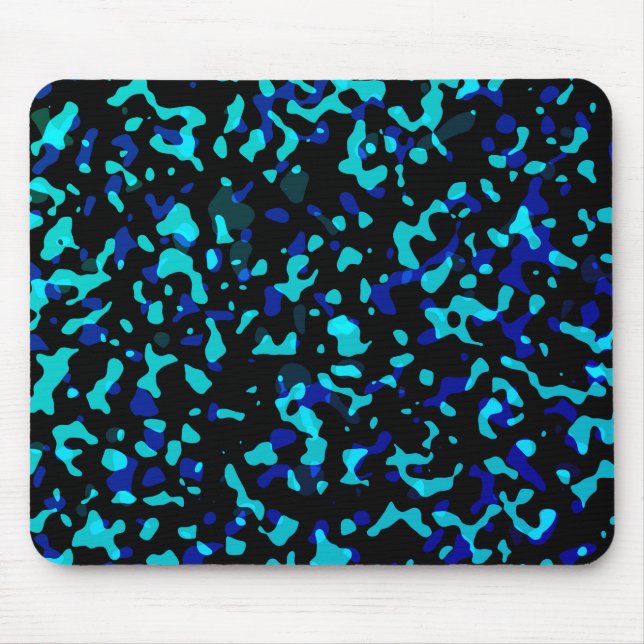 Mousepad Padrão de Camouflage Azul Legal da Tendy (Frente)