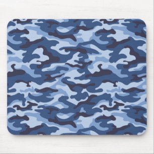 Mousepad Padrão de Camuflagem Azul Escuro