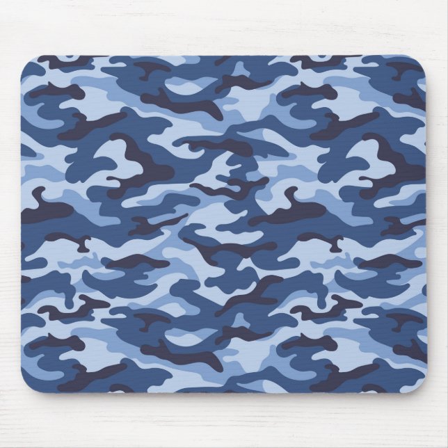 Mousepad Padrão de Camuflagem Azul Escuro (Frente)