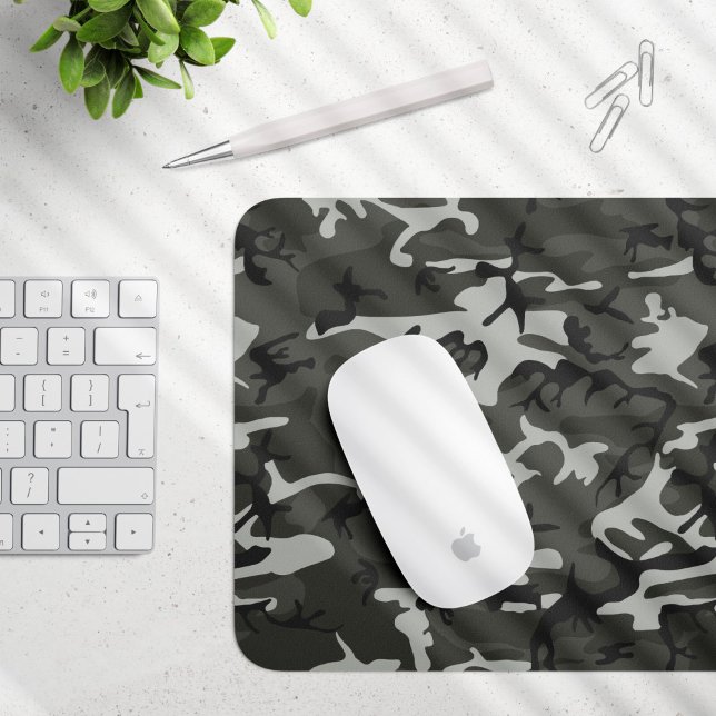 Mousepad Padrão de Camuflagem de cinzas, Padrão Militar, Ex (Criador carregado)