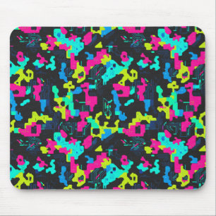 Mousepad Padrão de Camuflagem Neon