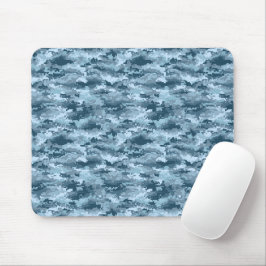 Mousepad Padrão de camuflagem pixelada militar azul