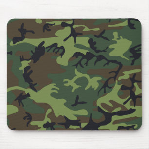 Mousepad Padrão de Camuflagem Verde