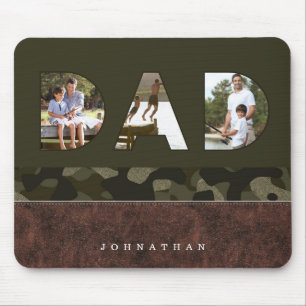 Mousepad Padrão de Camuflagem Verde do Quadro de Fotos do 