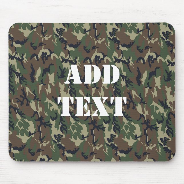 Mousepad Padrão de Camuflagem Verde Militar (Frente)