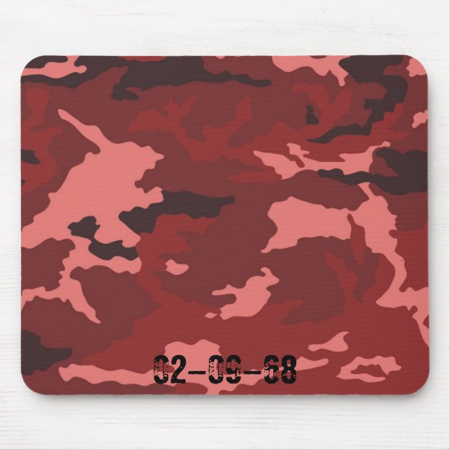 Mousepad padrão de camuflagem vermelho (Frente)