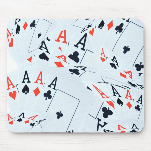 Mousepad Padrão de Cartões Poker Quad Aces, (Frente)