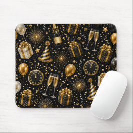 Mousepad Padrão de Celebração de Ano Novo Luxuoso