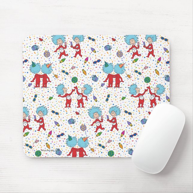 Mousepad Padrão de Celebração do Coisa Um Coisa Dois (Com mouse)