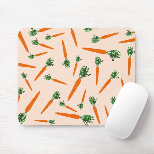 Mousepad Padrão de Cenoura Laranja (Com mouse)