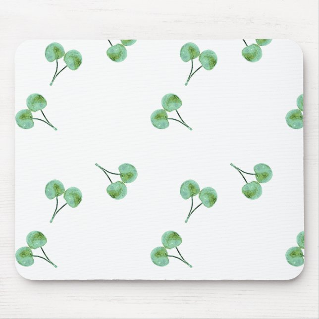 Mousepad Padrão de Cereja Verde (Frente)