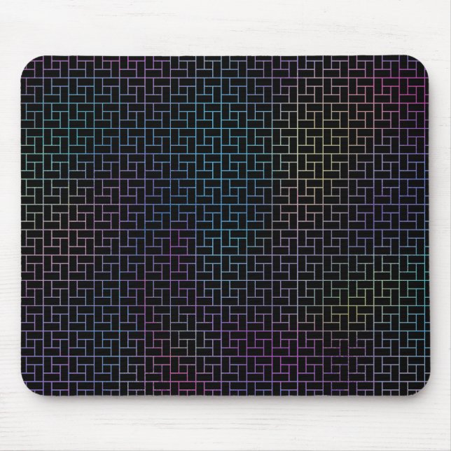 Mousepad Padrão de Cesta Abstrata Colorida Moderna e Elegan (Frente)