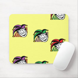 Mousepad Padrão de chapéus coloridos de brincadeira amarelo