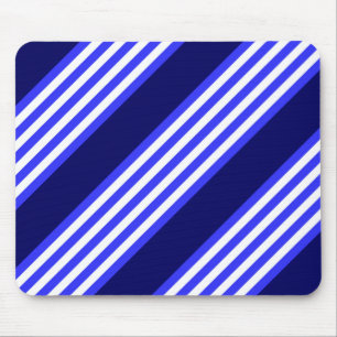 Mousepad Padrão de cinco faixas azuis e brancas